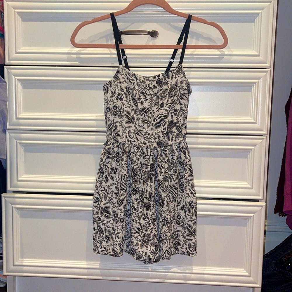Black and white flower romper!